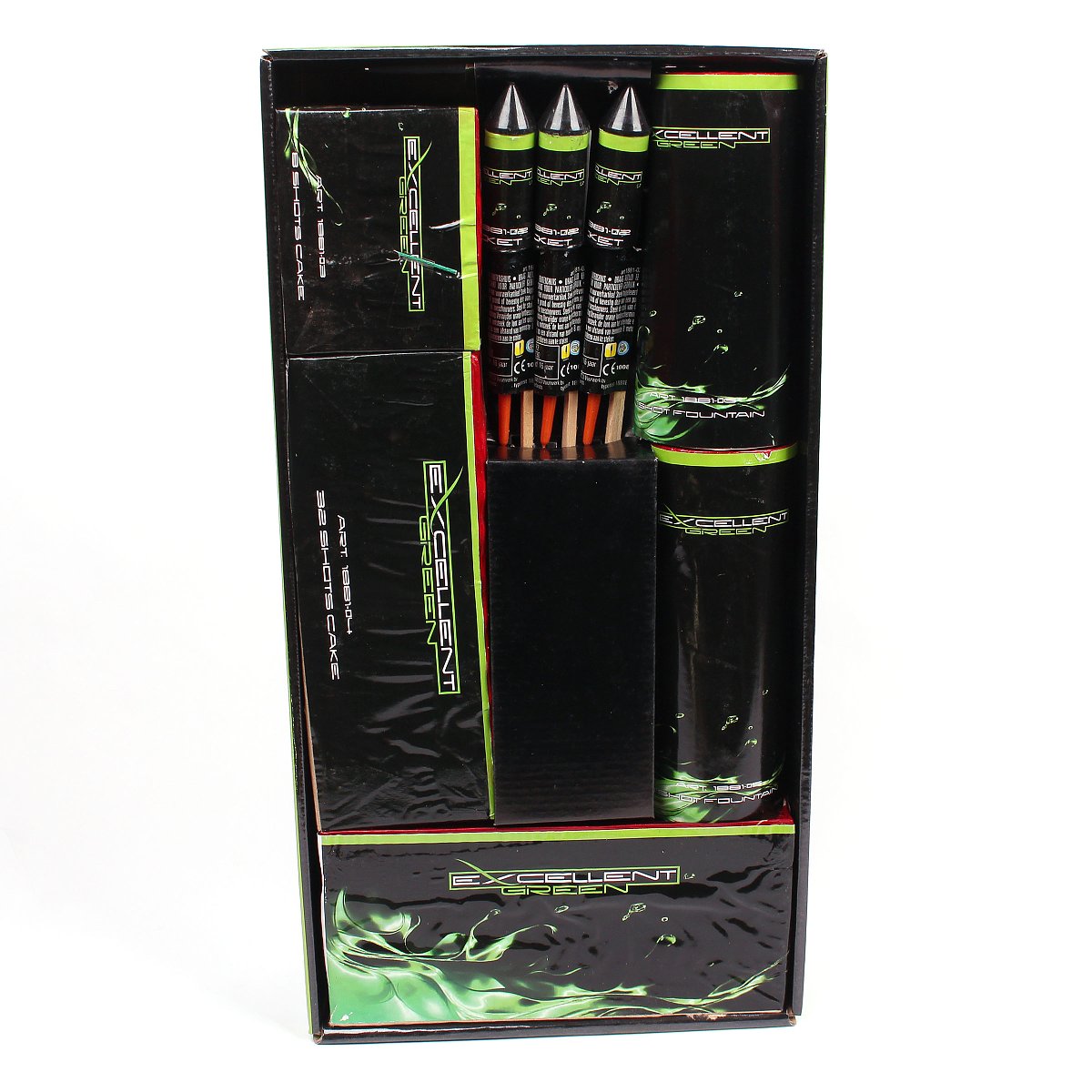 Weco GBV Excellent Green 1881 Komplettsortiment - Feuerwerksvitrine