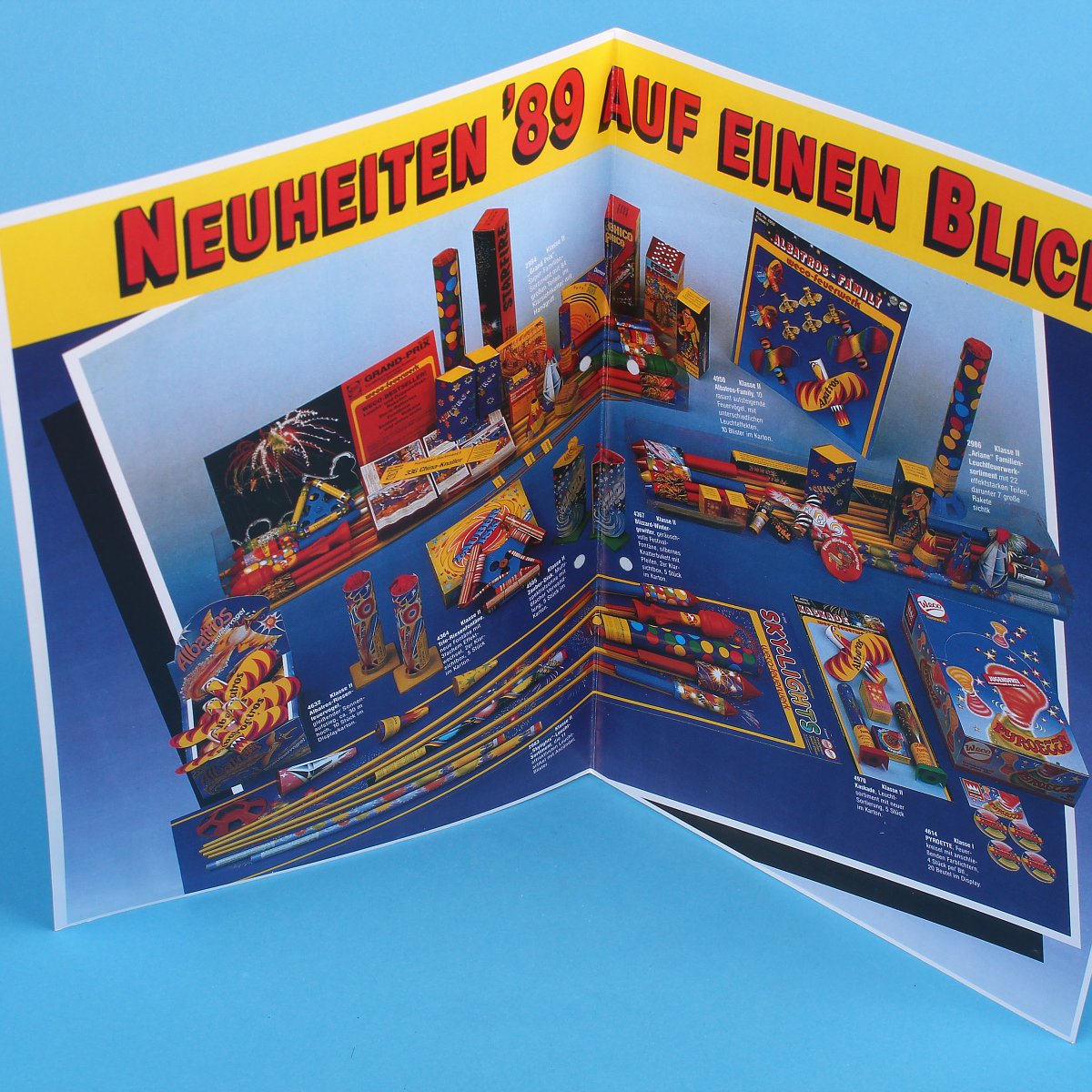 Weco Katalogeinlage Neuheiten 1989 Feuerwerksvitrine