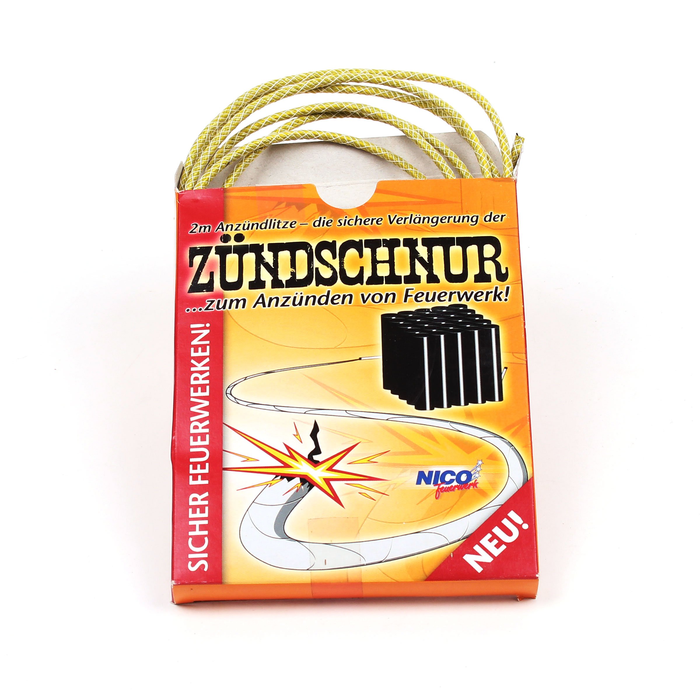 Nico/Wano Anzündlitze Gelb 2 Meter - Feuerwerksvitrine
