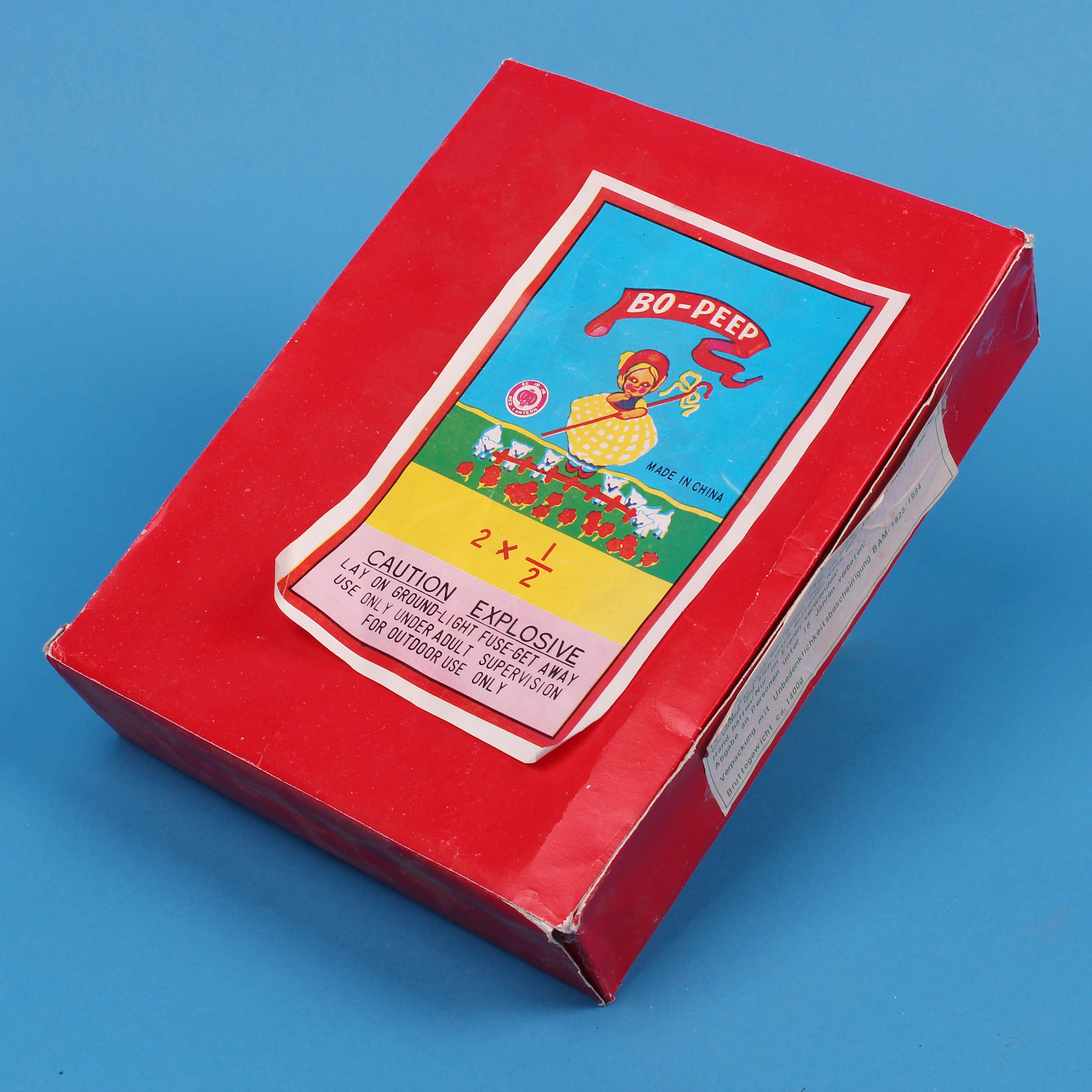 Red Lantern Bo Peep Pyro Cracker Umkarton 90er Jahre - Feuerwerksvitrine