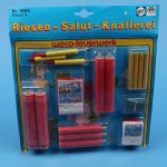 Weco Riesen Salut Knallerei alt blaue Blisterkarte